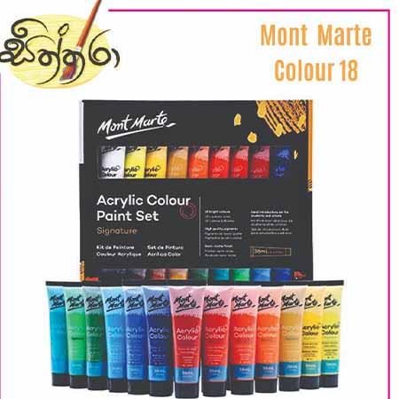 ACRYLIC COLOUR PAINT SET 18PCS