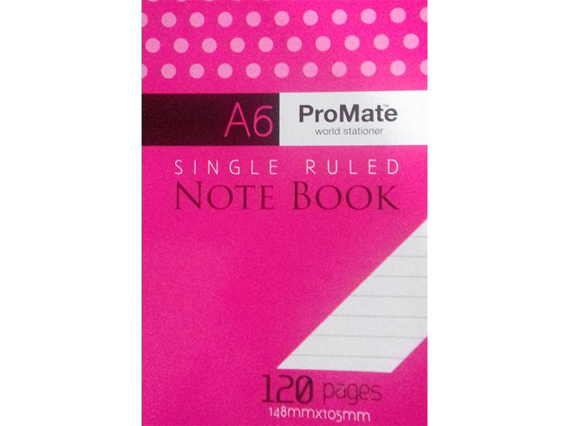 NOTE BOOK-PROMATE 120PGS-A6