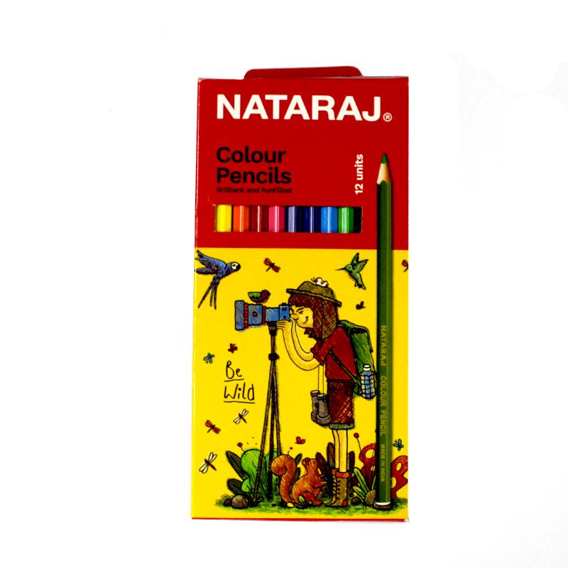 NATARAJ COLOUR PENCILS - 12 - BRILLIANT AND FUNFILED