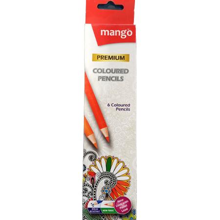 MANGO PREMIUM COLOURED PENCILS 6PCS
