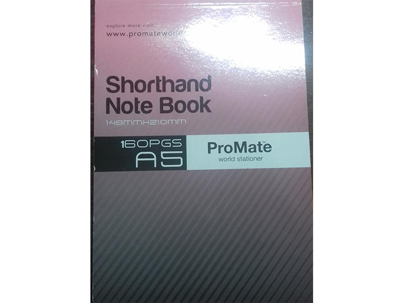 PROMATE - A5 - SHORTHAND NOTE BOOK 160PGS - BLANK PAGES
