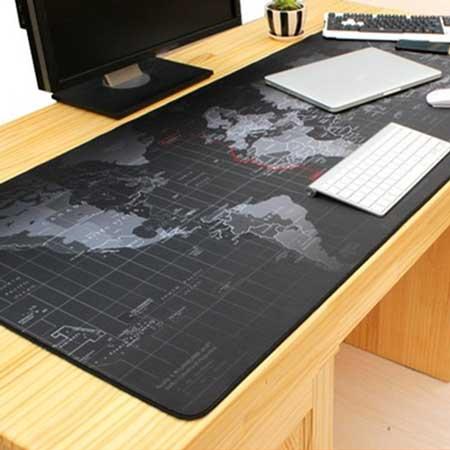 World Map Mouse Pad Desk Protector